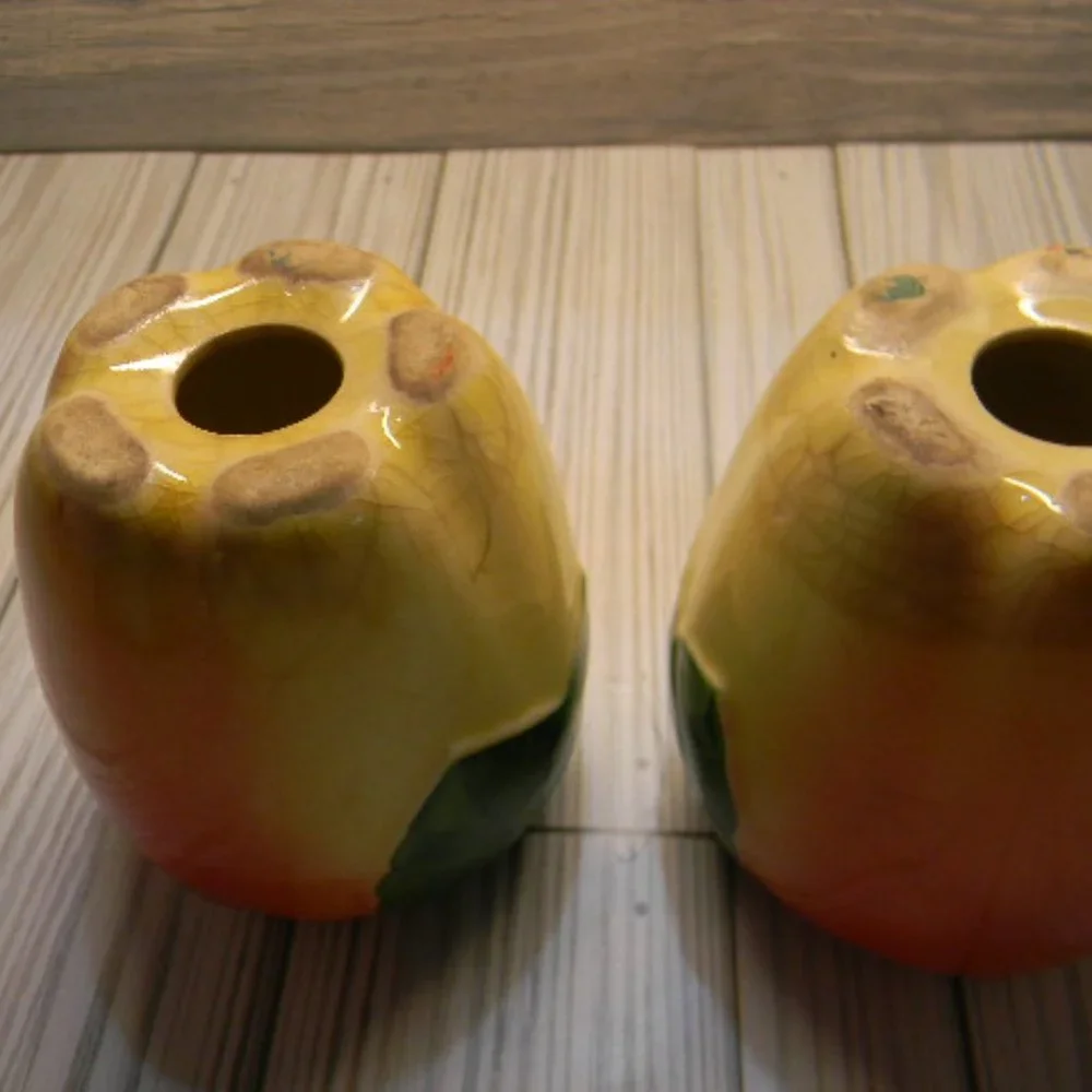 Set of Vintage Hull Blushing Apple Salt & Pepper Shakers